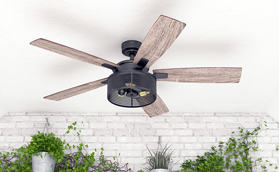 rustic ceiling fan in home