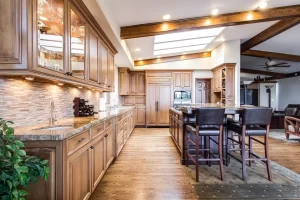 Brown kitchen interior