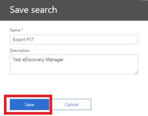 "Save search" section