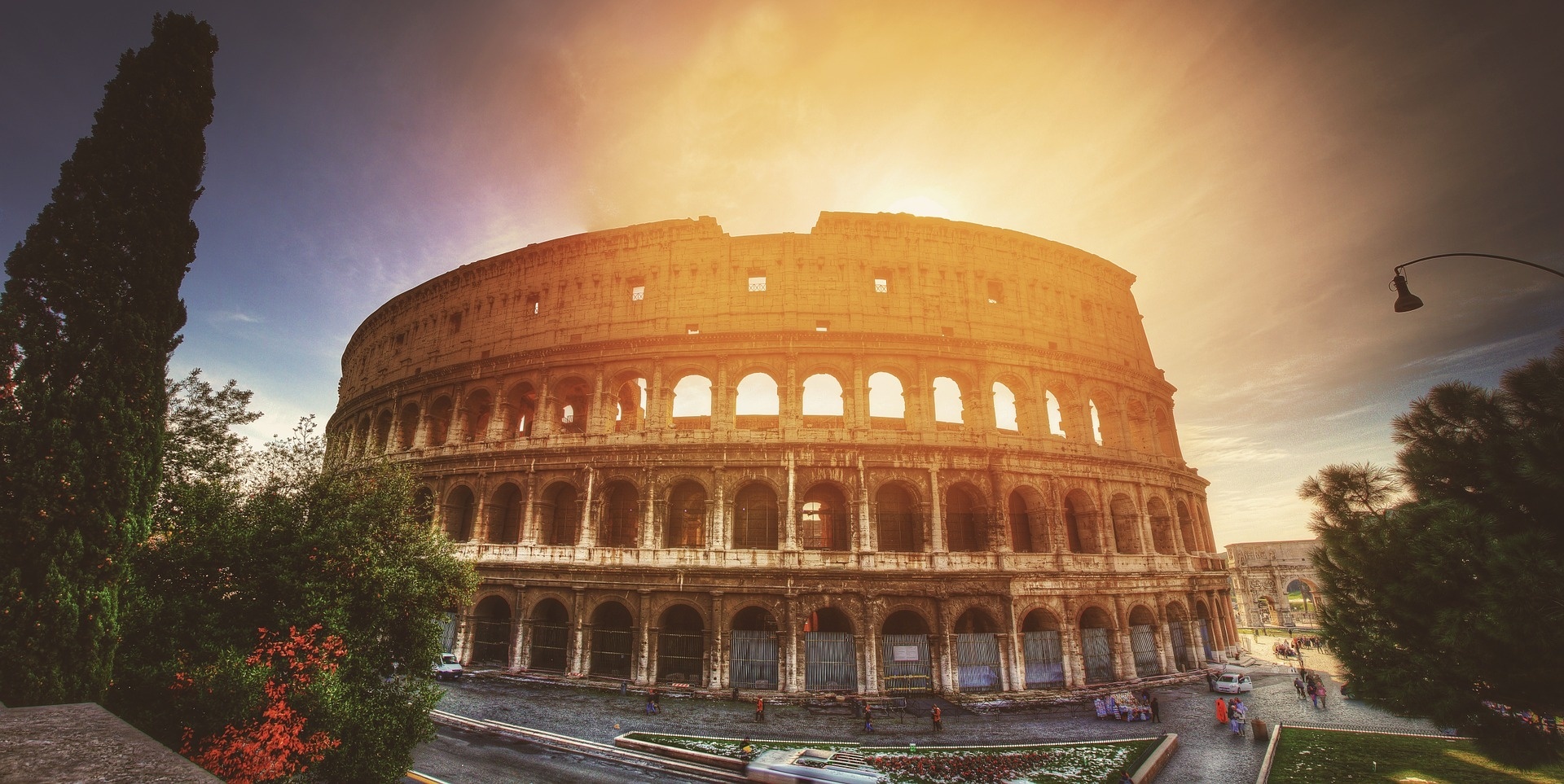 Picture of Colosseum during sunset