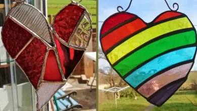 Photo of The Artistry Behind Stained Glass Heart Suncatchers